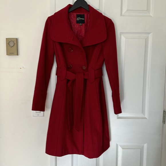 Guess Wool Trench Coat, Small - Picture 2 of 8